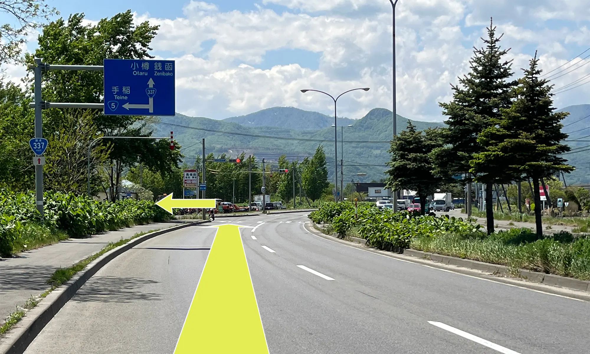 札幌立花病院までのルートガイドの写真です。